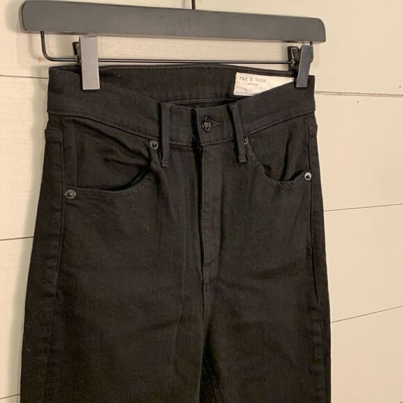 Rag & Bone Modele black bootcut wide leg stretch jeans size 25 - Picture 5 of 12